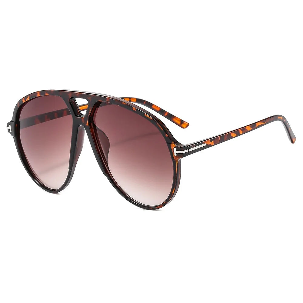 Retro Pilot Oversized Sunglasses