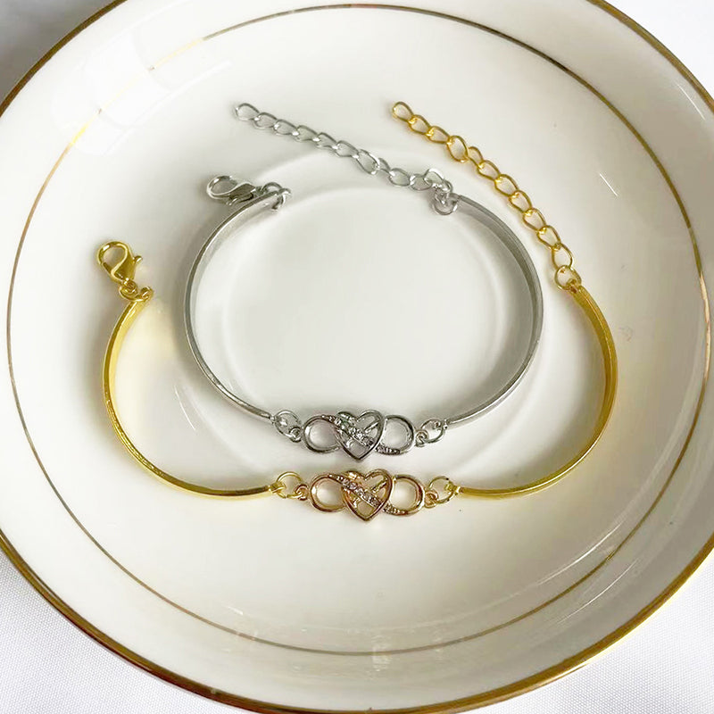 Timeless Infinity Heart Bangle