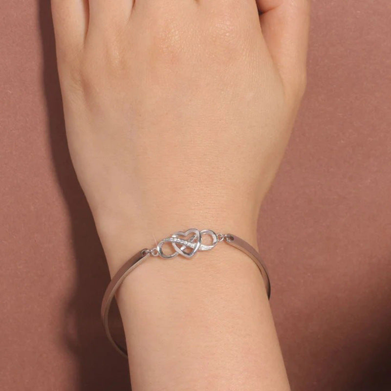 Timeless Infinity Heart Bangle