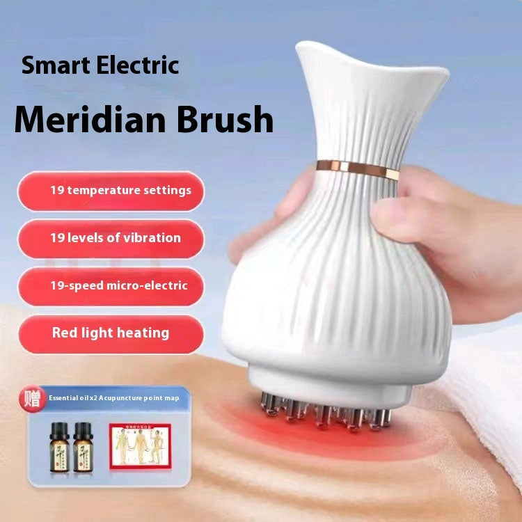 Electric Meridian Brush - Heating Vibration Gua Sha Massage Tool