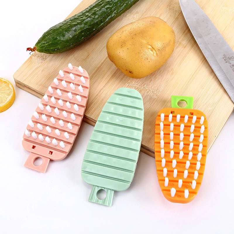 Flexible Vegetable &amp; Fruit Cleaning Brush - Fresh Produce Scrubber