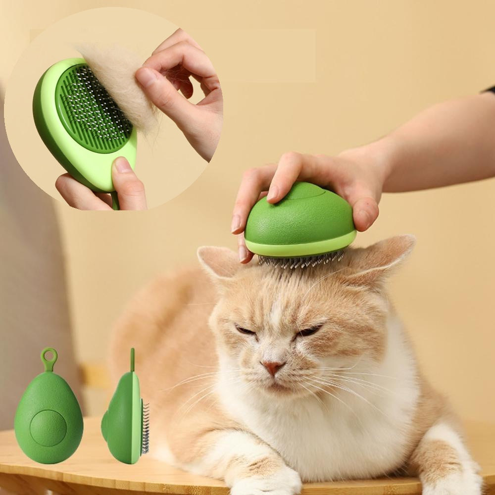 Self-Cleaning Pet Brush - One-Button Hair Removal for Dogs &amp; Cats