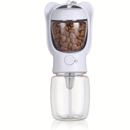 2-in-1 Dog Water Bottle - Portable Travel Bottle with Food Container