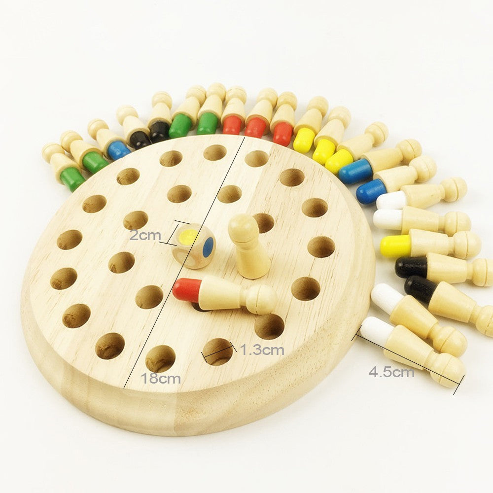 Montessori Memory Match Stick Chess - Color Learning Game