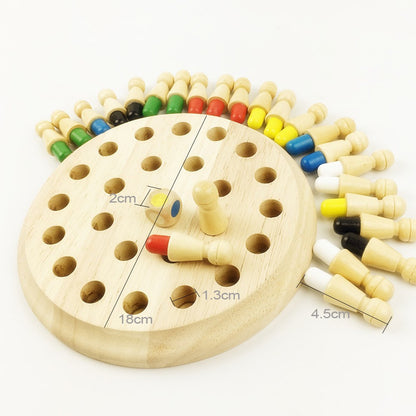 Montessori Memory Match Stick Chess - Color Learning Game