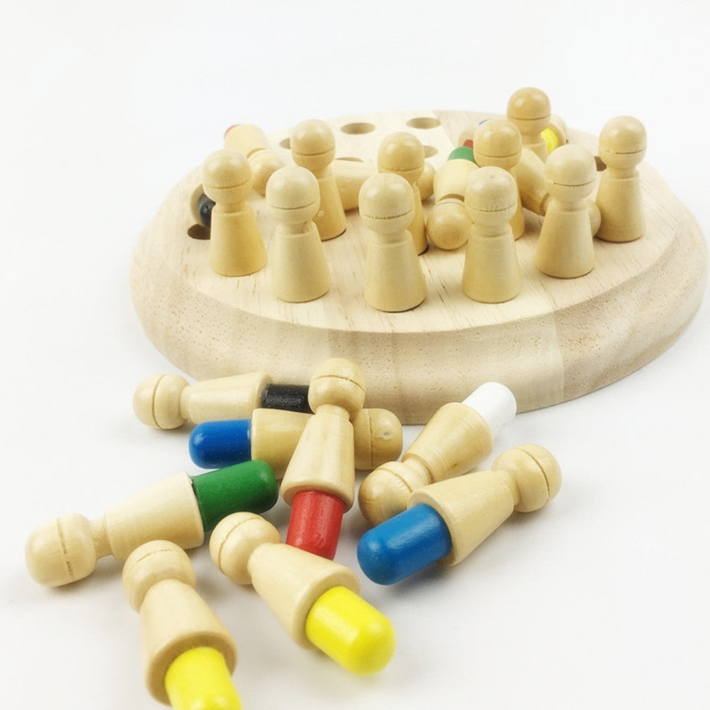 Montessori Memory Match Stick Chess - Color Learning Game
