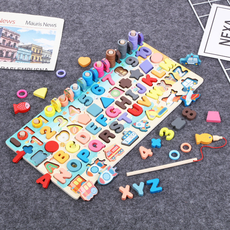 Montessori Math &amp; Fishing Board - Educational Toy for Toddlers