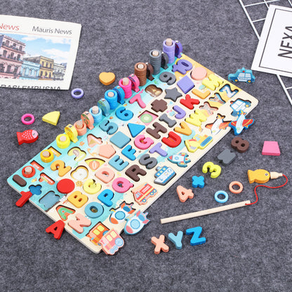Montessori Math &amp; Fishing Board - Educational Toy for Toddlers