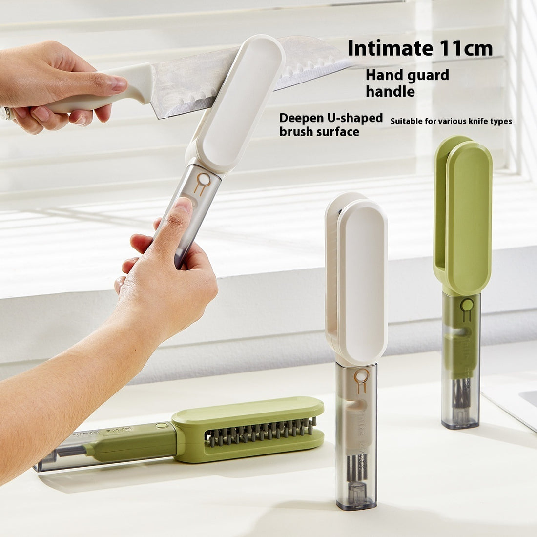 Safety Hand Guard Cleaning Brush - Multi-Purpose Kitchen Tool