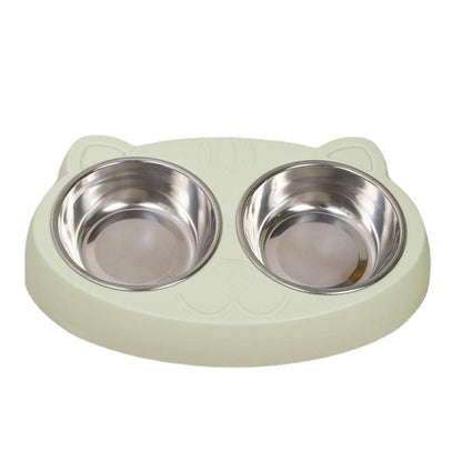 Premium Dog Bowls Set - Stainless Steel with Non-Slip Station