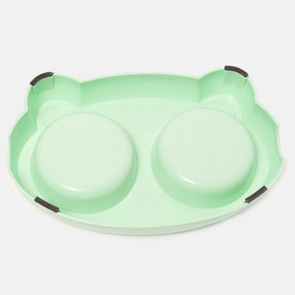 Premium Dog Bowls Set - Stainless Steel with Non-Slip Station
