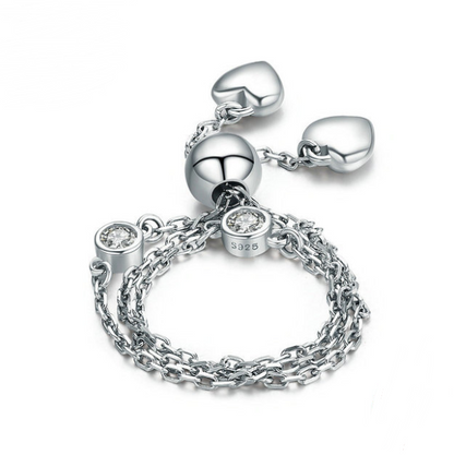 Simple Heart Lace-up Women Bracelet