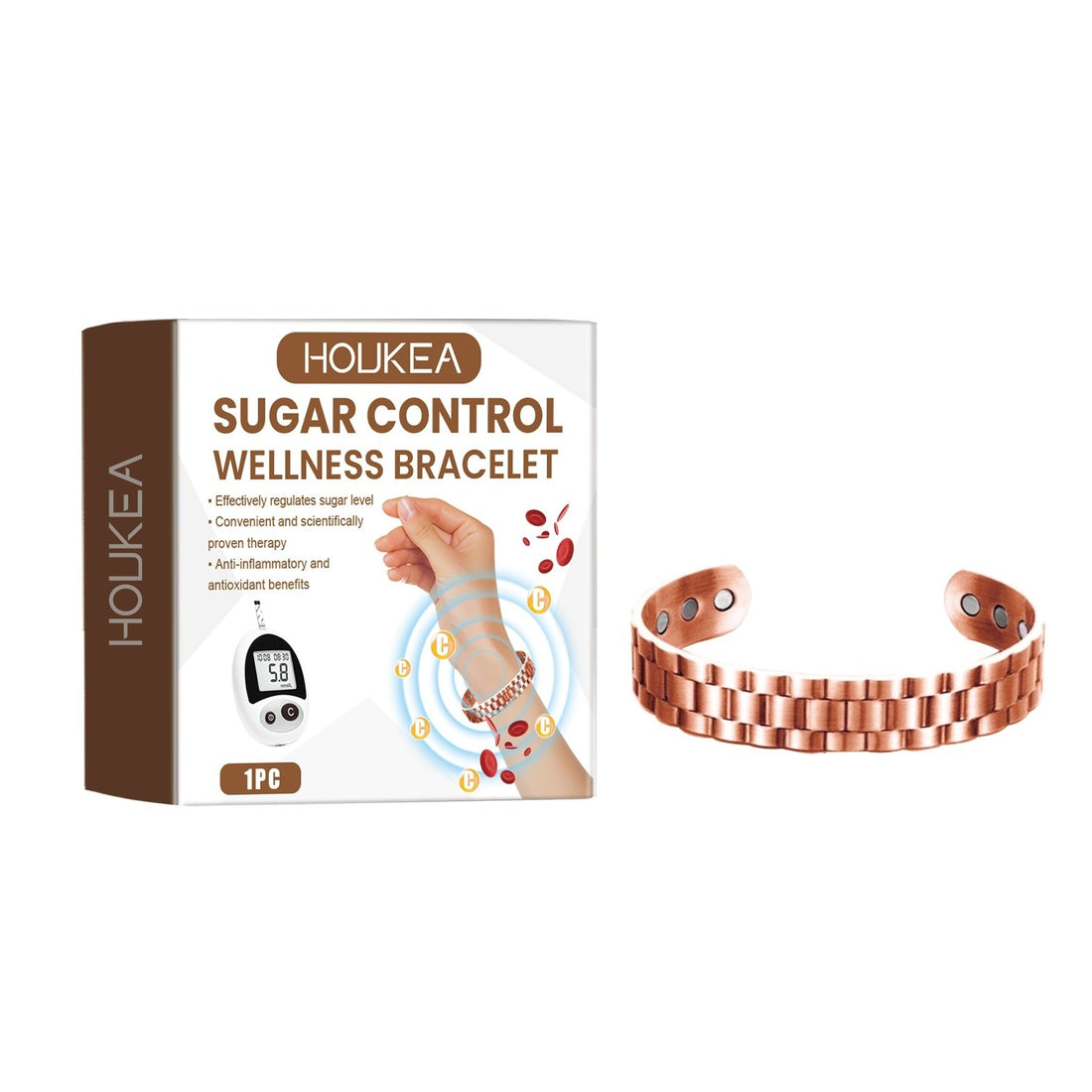 Sugar Control Wellness Bracelet - Magnetic Health Support