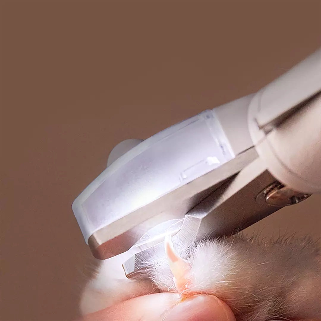 LED Pet Nail Clippers - Professional Dog Cat Nail Trimmer with Light