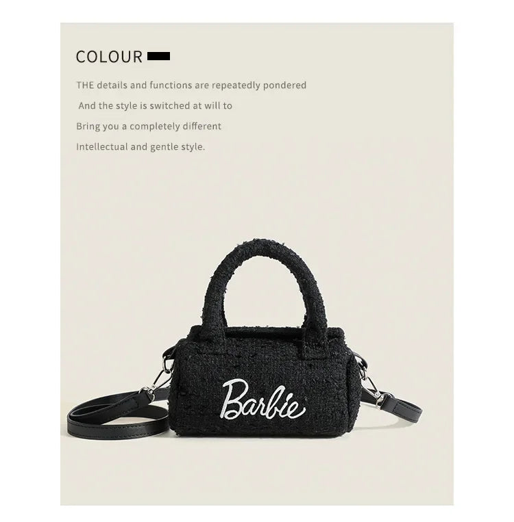 Fashion Barbie Messenger Bags Cute Anime Cartoon Girls Barbie Handbag Women Shoulder Bag Coin Purse Ornaments Holiday Gifts