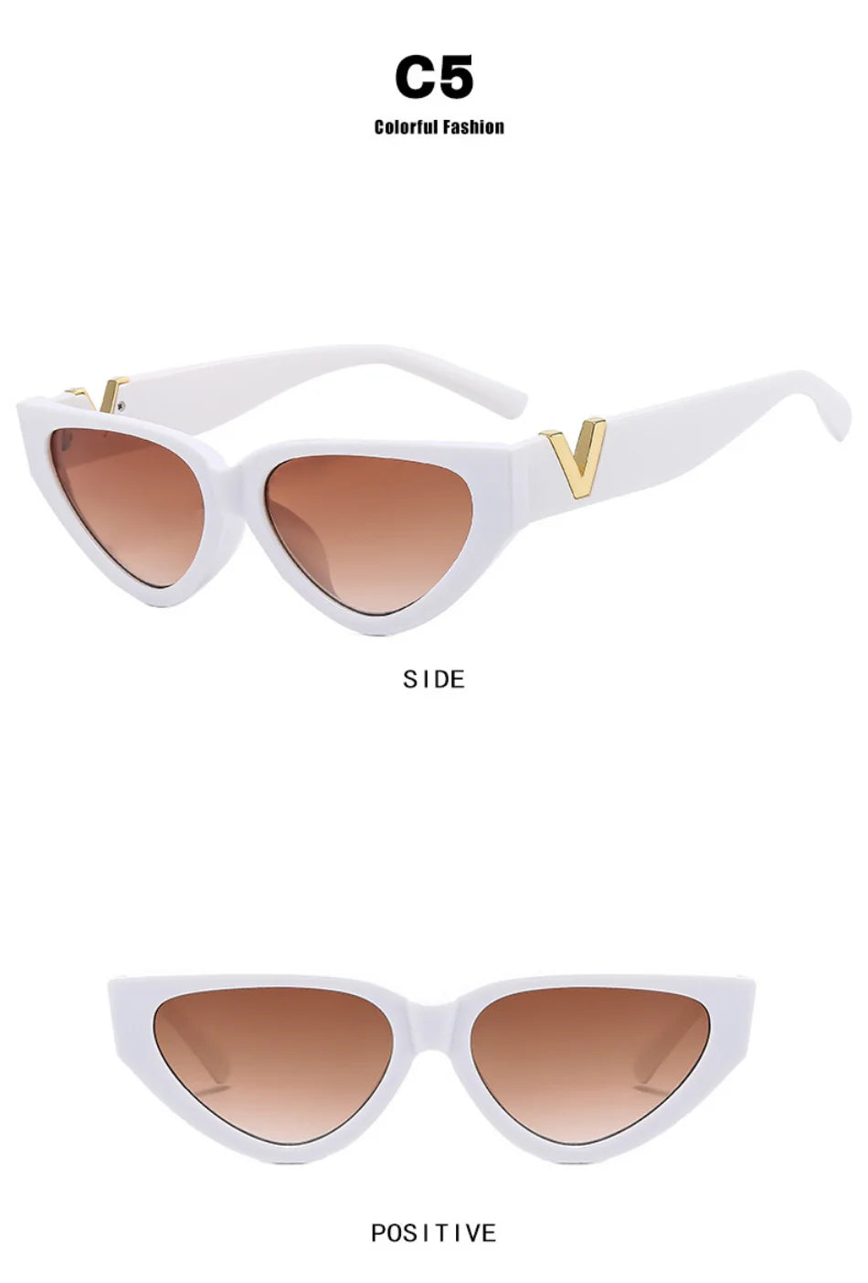 Luxury Vintage Cat Eyt Sunglasses Women 2023 Fashion V Brand Designer Cateye Sun Glasses Female Eyewear UV400 Gafas De Sol Mujer
