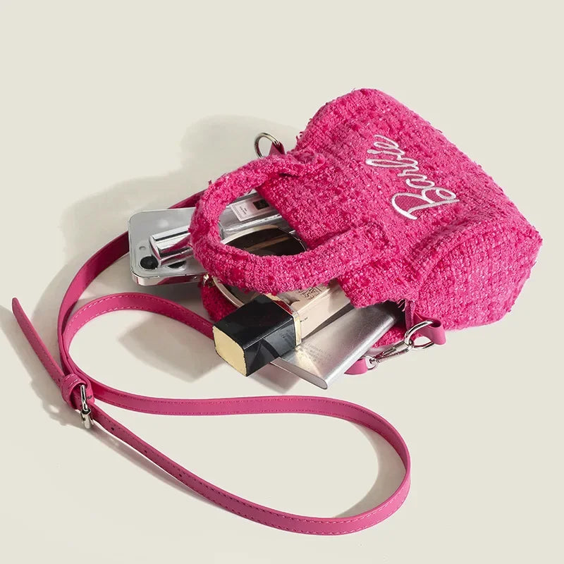 Fashion Barbie Messenger Bag - Cute Anime Cartoon Shoulder Bag &amp; Coin Purse Set
