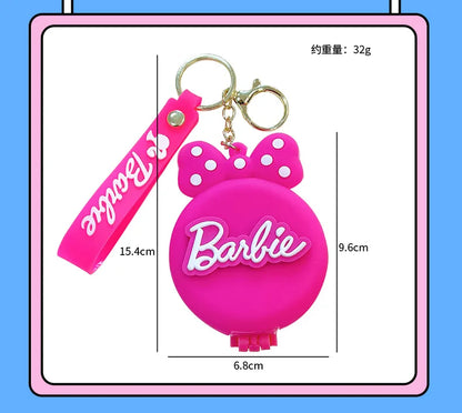 Barbie Airbag Comb Keychain Anime Cute Girl Fashion Shoulder Bag Keychain Pendant Decorative Accessories Portable Hair Comb