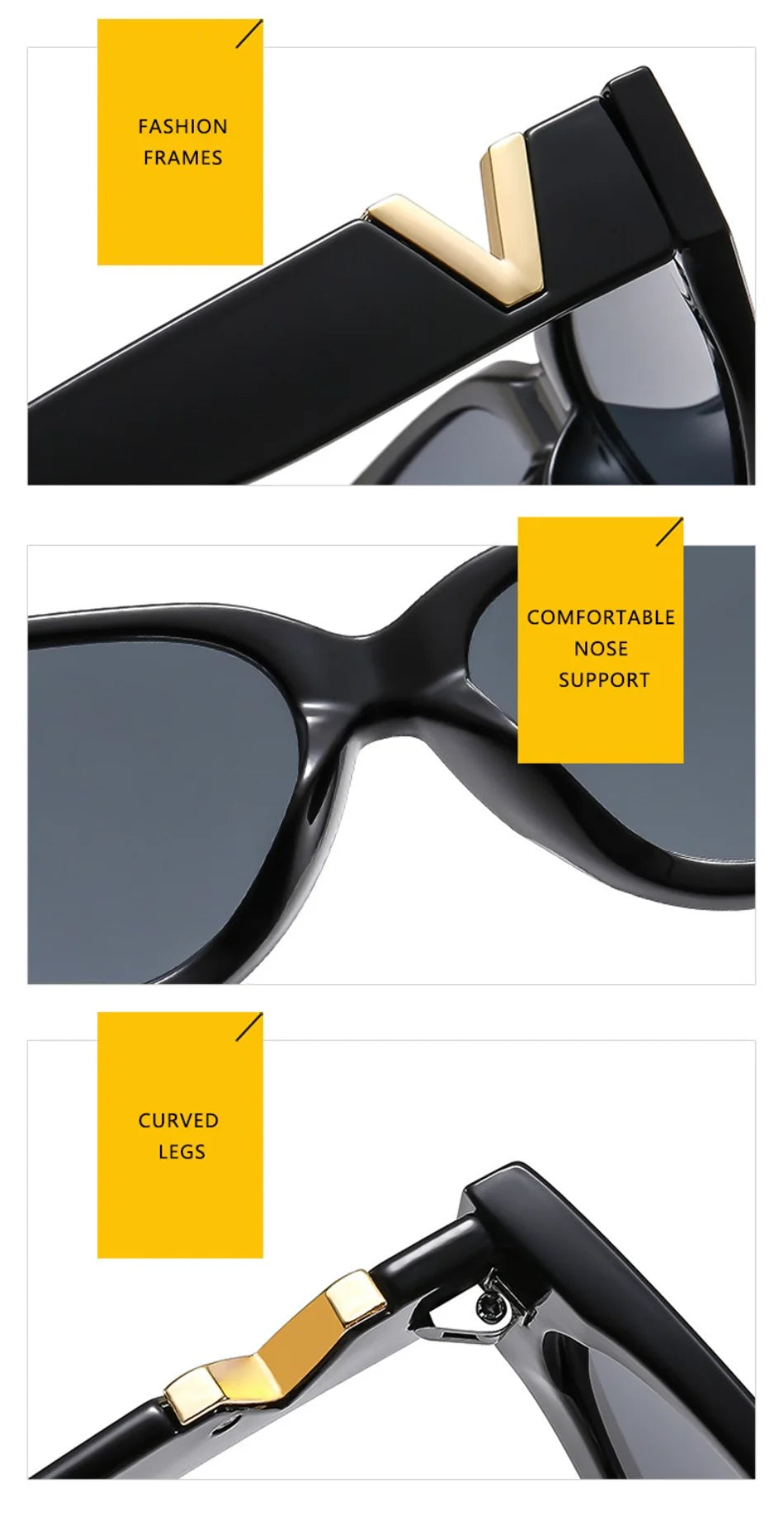 Luxury Vintage Cat Eyt Sunglasses Women 2023 Fashion V Brand Designer Cateye Sun Glasses Female Eyewear UV400 Gafas De Sol Mujer