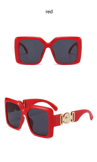 Big Square Frame Sunglasses For Men Women Brand Design Luxury Vintage Fashion Male Ladies Driving Black Sun Glasses Eyewear 2024