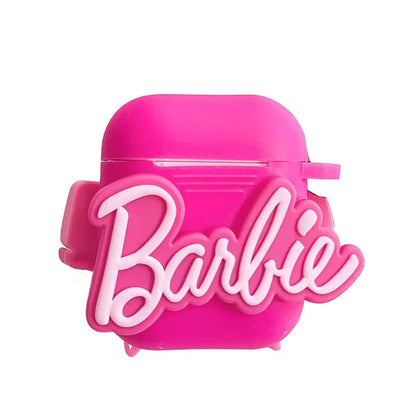 For Airpods Pro 2 Case,Pink Barbie Soft Silicone Bluetooth Earphone Anime Cover For Airpods 3 Case Girls/Women Funda