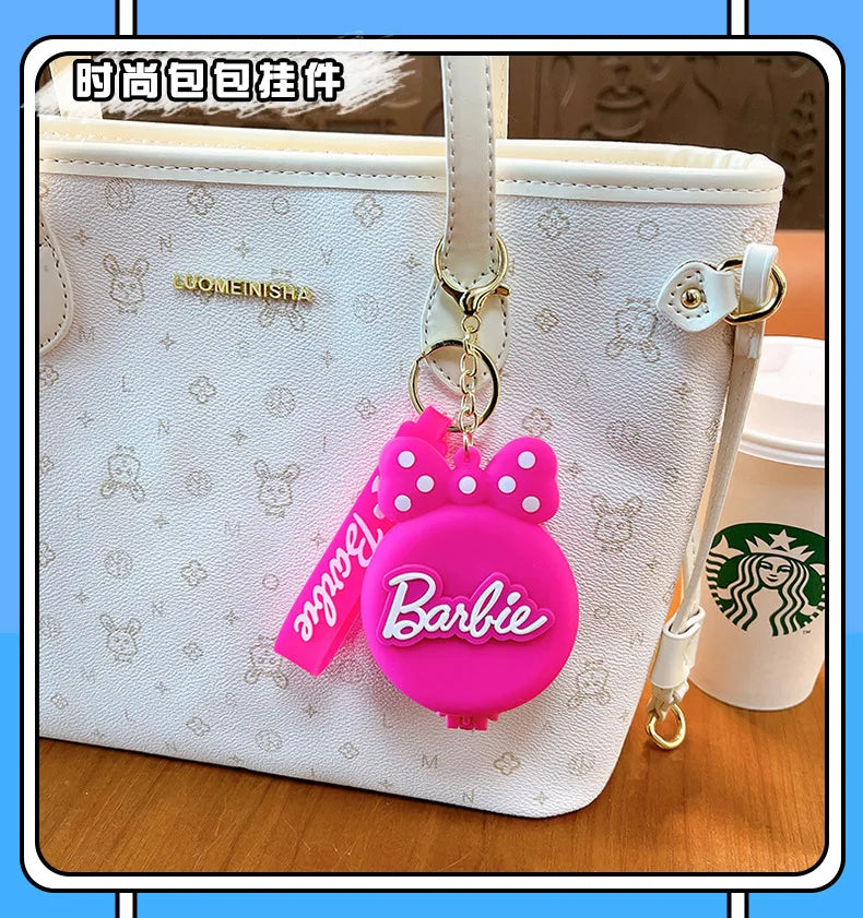 Barbie Airbag Comb Keychain Anime Cute Girl Fashion Shoulder Bag Keychain Pendant Decorative Accessories Portable Hair Comb