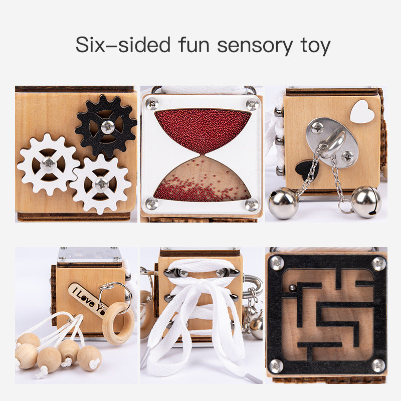 Montessori Busy Block - Unlocking &amp; Problem Solving Toy