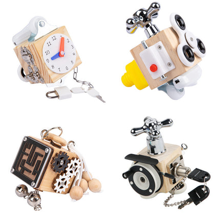 Montessori Busy Block - Unlocking &amp; Problem Solving Toy