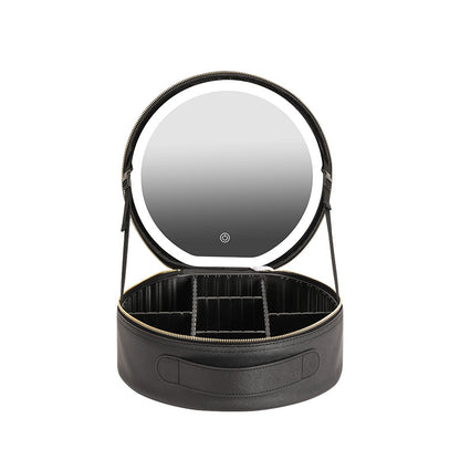 Smart LED Makeup Bag with Mirror - Travel Beauty Organizer