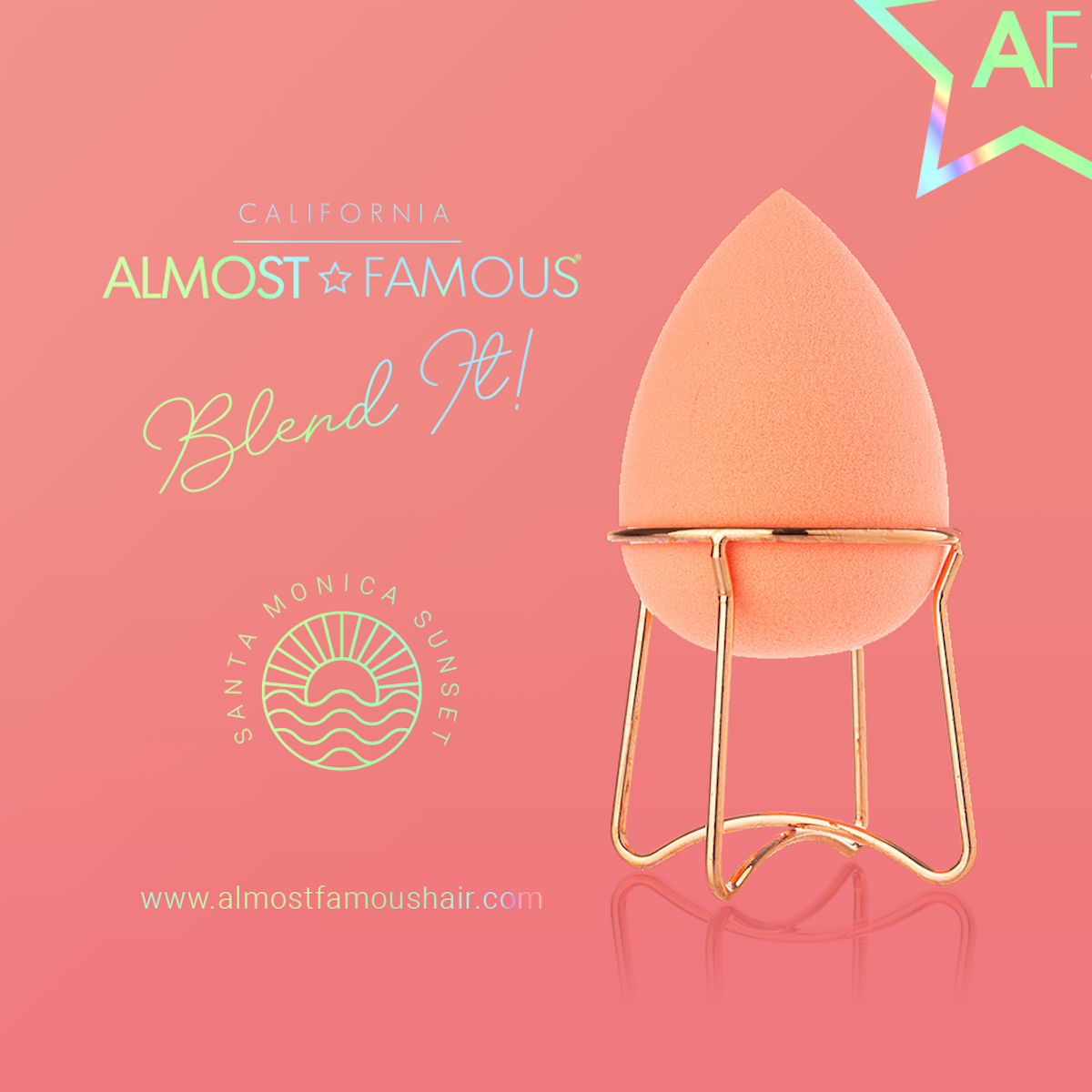 Makeup Blender Rose Gold Stand