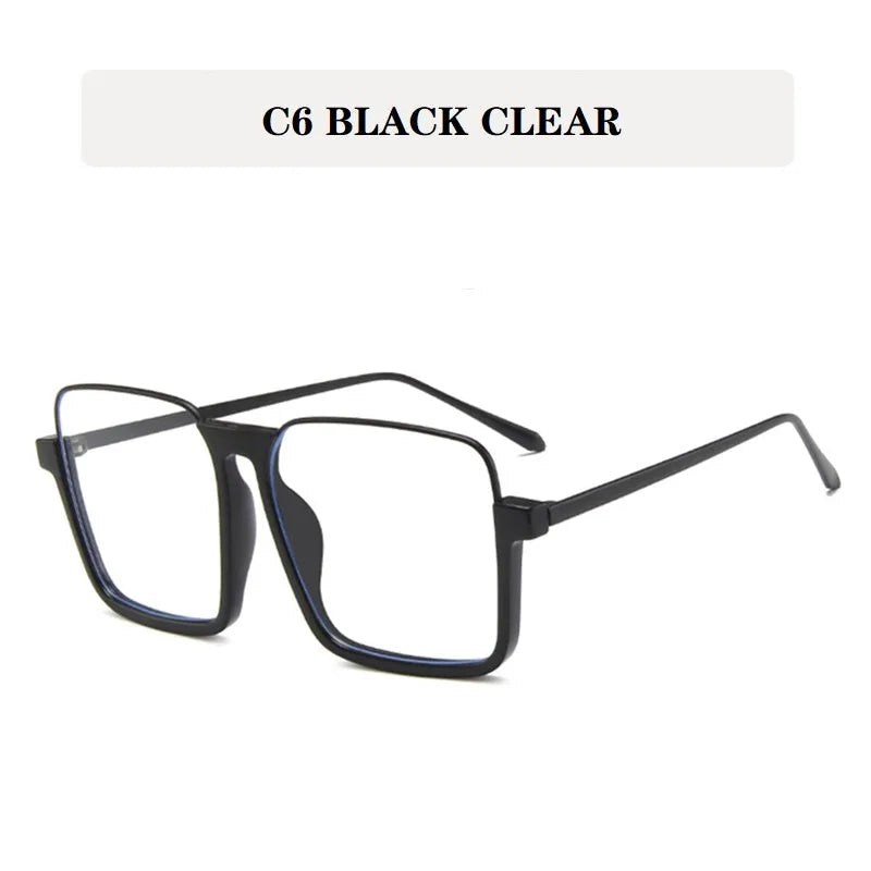 HCHES Luxury Square Sunglasses Women Men Fashion Oversize Siamese Sun Glasses Female