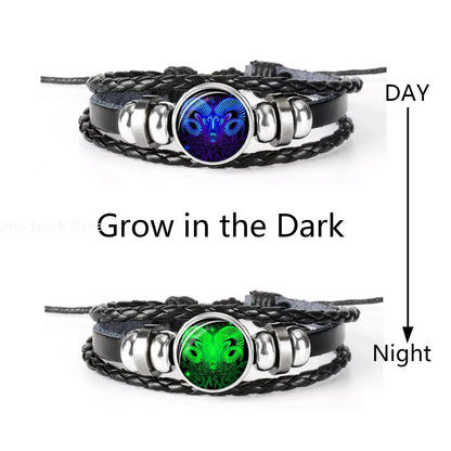 Zodiac Constellation Bracelet Braided Design Bracelet For Men Women Kids