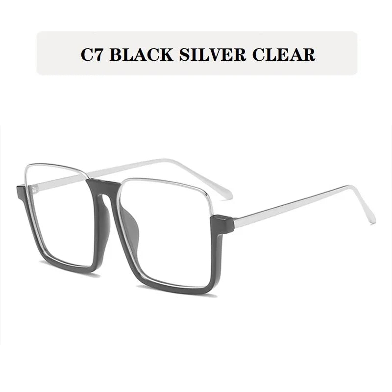HCHES Luxury Square Sunglasses Women Men Fashion Oversize Siamese Sun Glasses Female