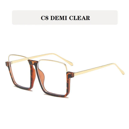 HCHES Luxury Square Sunglasses Women Men Fashion Oversize Siamese Sun Glasses Female
