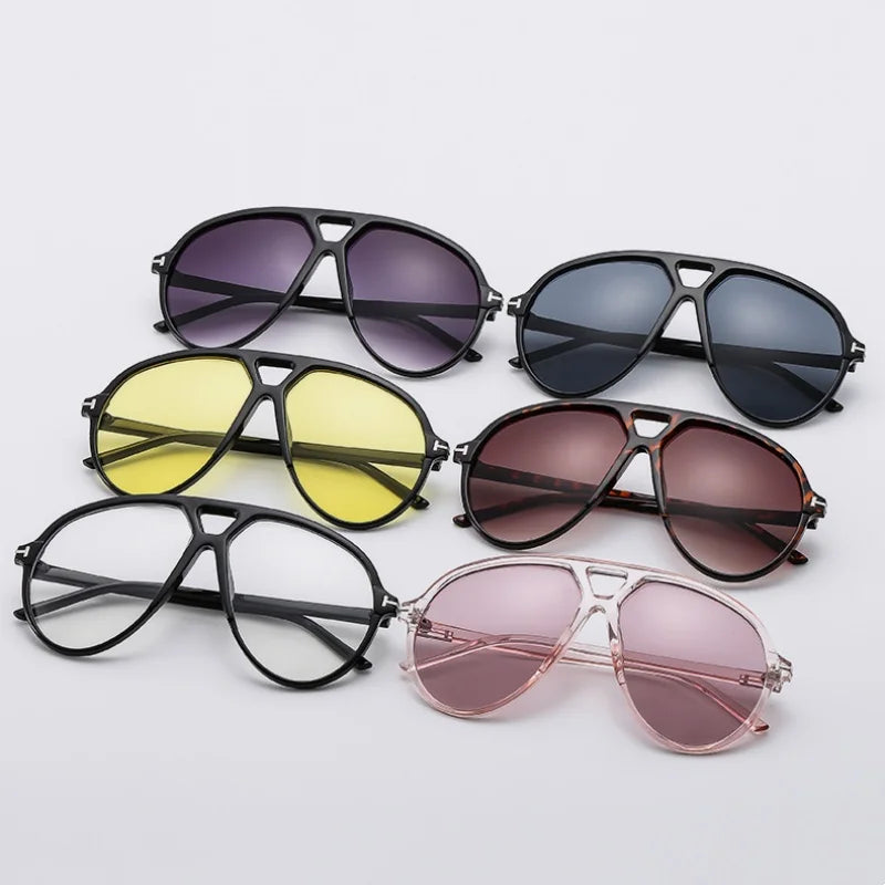 Retro Pilot Oversized Sunglasses