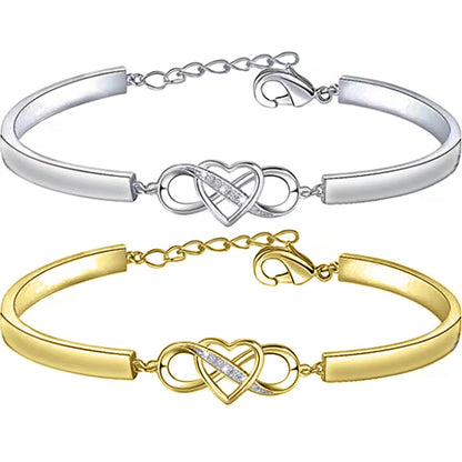 Timeless Infinity Heart Bangle