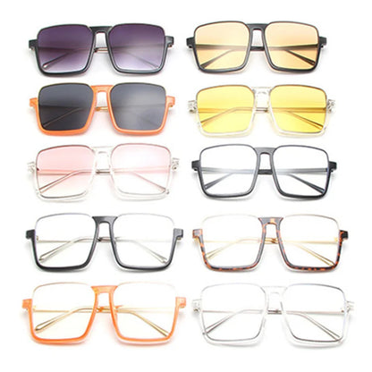 HCHES Luxury Square Sunglasses Women Men Fashion Oversize Siamese Sun Glasses Female