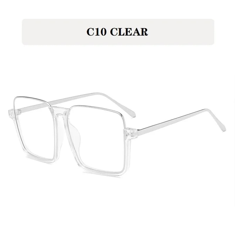 HCHES Luxury Square Sunglasses Women Men Fashion Oversize Siamese Sun Glasses Female
