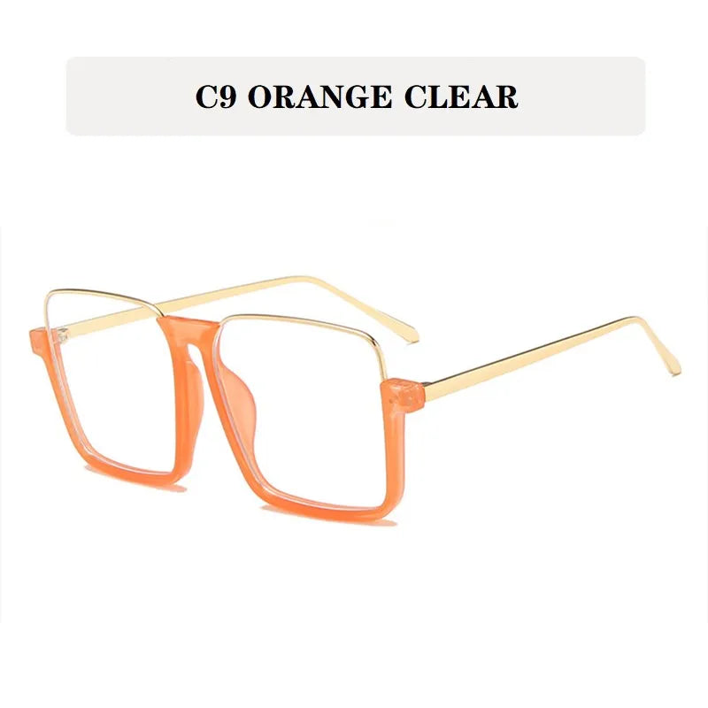 HCHES Luxury Square Sunglasses Women Men Fashion Oversize Siamese Sun Glasses Female